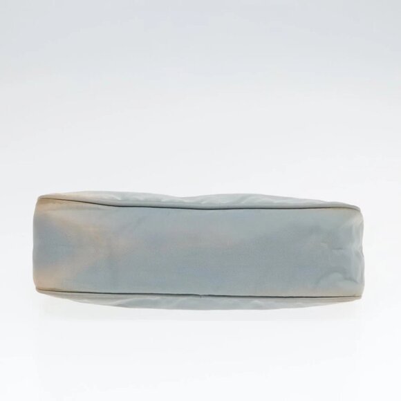 PRADA Pouch Nylon Blue Beige Silver Auth ep5947 - Picture 6 of 15